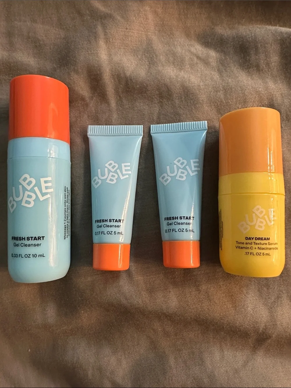 NEW Bubble Fresh Start Gel Cleanser and Day Dream Serum